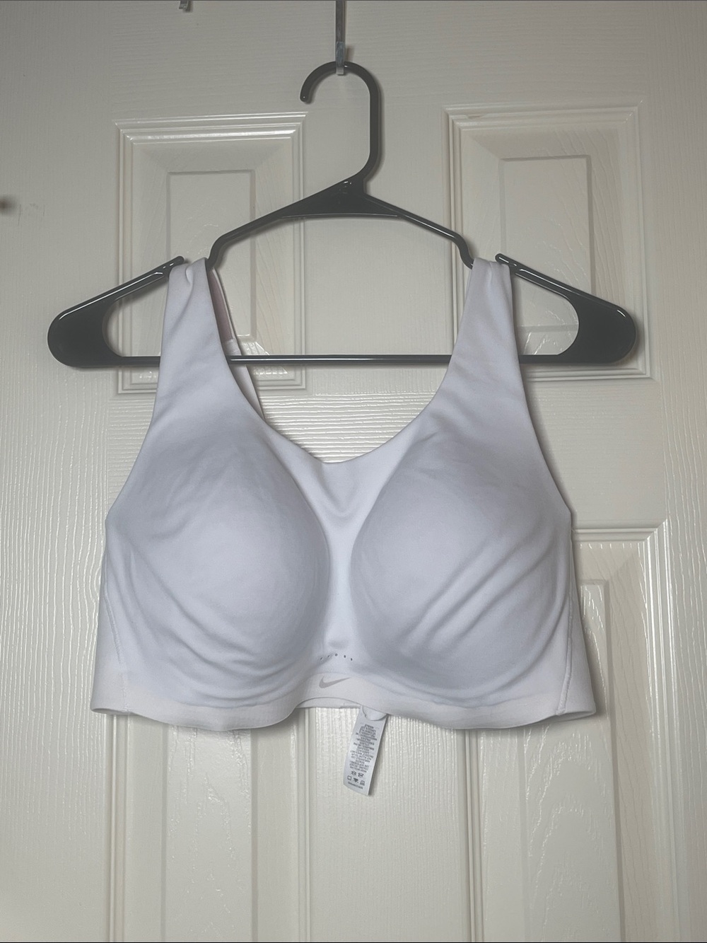 Nike White Padded Wireless Sports Bra